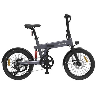 5TH WHEEL Thunder 2 Electric Bike 20 inch Inflatable Rubber Tires, 350W Motor 20mph Max Speed 36V 10.4Ah Battery 50 Miles Range Shimano 6-Speed Gear