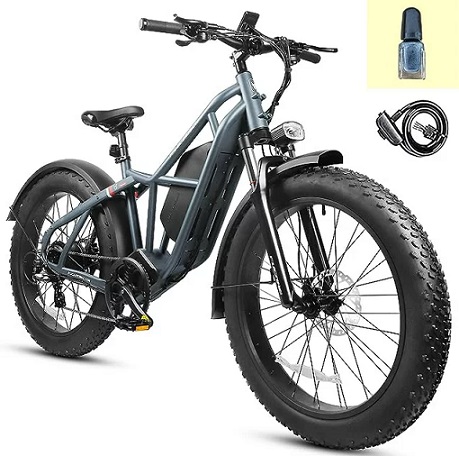 Fucare Taurus Electric Bike for Adults with Samsung Battery 48V 25AH(1200WH),4.5A Fast Charger,26\'\'×4.0\'\' Electric Mountain Bike,750W 48V Motor,32MPH Max,50-70 Miles,8 Speed