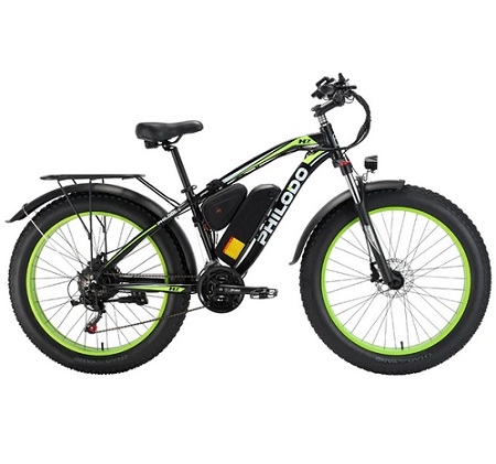The Motor Goat 1200W Peak 48V 13Ah 35MPH Adults Electric Bike with No Pedals with Waterproof Bluetooth E Bicycle Speaker, 20\'\' Fat Tire Ebike, Full Color LCD Display With Frame Bag