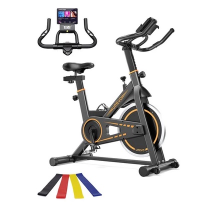 Xiaomi UREVO UR9SB00 Flywheel Indoor Exercise Bike, 260LBS Weight Capacity, Adjustable Resistance, LCD Screen, Quieter Cycling