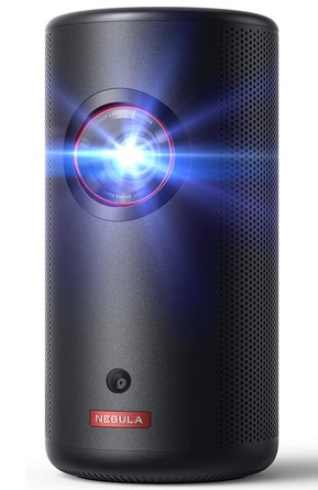 Nebula Anker Capsule 3 Laser 1080p, Smart, Wi-Fi, Mini Projector, Black, Portable Projector, Dolby Digital, 4k Supported, Autofocus, 120-Inch Picture, Built-in Battery, Up to 2.5 Hours of Playtime D2426