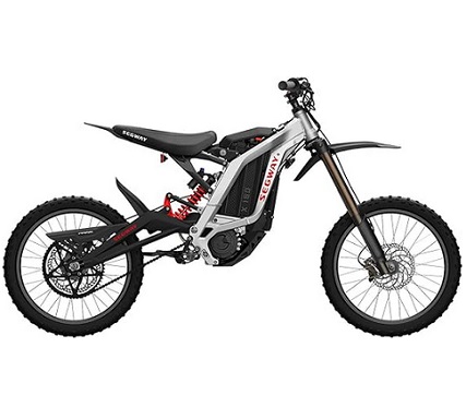 Segway X160 Lightweight Electric Dirt Bike Motocross 40.4 Miles Range 31.1 MPH Max Speed - Silver