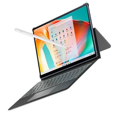 DERE T11 2-in-1 Laptop 11 inch Touch Screen Tablet PC HD 2K IPS Intel Celeron N5100 16GB RAM 1TB SSD Windows 11 - Silver