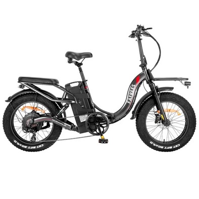 Fafrees F20 X-Max Electric Bike 20*4.0 inch Fat Tire 750W Brushless Motor 48V 30AH Battery 25km/h Default Max Speed 200km Max Range Shimano 7 Speed Gear Shift System Hydraulic Disc Brakes - Grey