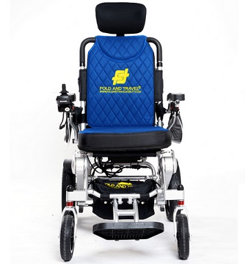 Fold And Travel Auto Recline Lightweight Foldable Electric Power Wheelchair FT8000AR
