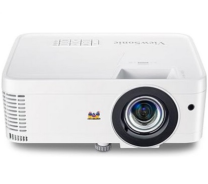 ViewSonic PX706HD 1080p Short Throw Projector with 3000 Lumens 22,000:1 DLP Dual HDMI USB C and Low Input Lag, Stream Netflix with Dongle