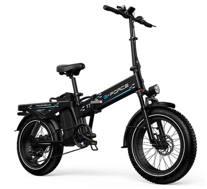 G-FORCE T7 48V 60Ah 750W Folding Moped Electric Bicycle 20*4.0 Inch 160-210KM Mileage Range Max Load 180KG
