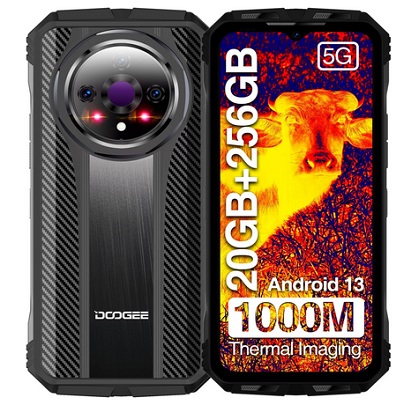 DOOGEE V31GT 5G Rugged Smartphone Unlocked,20GB+256GB Rugged Phone with Thermal Imaging Camera 1440*1080,10800mAh/66W,120Hz 6.6\