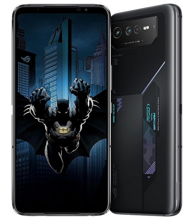 ASUS ROG Phone 6 Batman Edition Cell Phone, 6.78” FHD+ 2448x1080 165Hz, 6000mAh Battery, 50MP/13MP/5MP Triple Camera, 12MP Front, 12GB RAM, 256GB Storage, 5G LTE Unlocked Dual SIM, AI2201-12G256G-BM