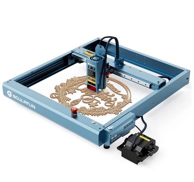 SCULPFUN SF-A9 40W Laser Engraver Cutter, Auto Air Assist, 36000mm/min, 40W/20W Switchable, WiFi/Bluetooth Connection, 400*400mm