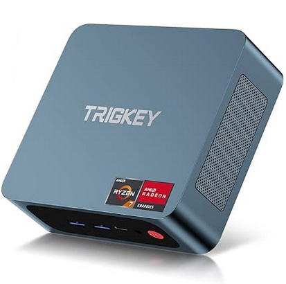 TRIGKEY S5 Ryzen 7 Mini PC 8 Core 16 Thread Mini Computer OS Desktop PC 5700U（Up to 4.0GHz）32G DDR4+500G NVME SSD 15W TPD Micro PC | 8Core 1900MHz HD Graphics | WiFi-6 | BT 5.2 | Type-C | OS
