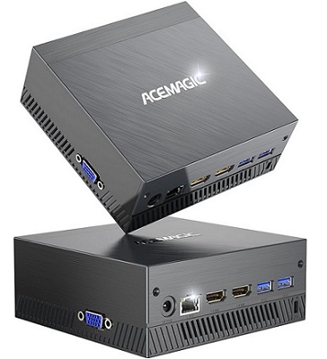 ACEMAGIC CK11 Mini PC Intel i5 12450H (8C/16T, up to 4.4GHz), Mini PC Windows 11 Pro with 16GB DDR4 RAM 512GB M.2 2280 NVMe SSD, Mini Desktop 4K@60Hz Triple Display/Typle-C/WiFi6/BT5.2/Auto Power On