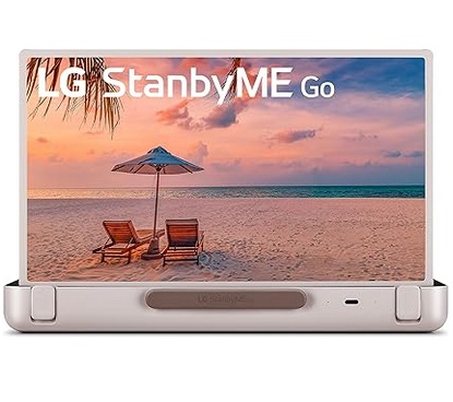 LG 27LX5QKNA Portable Smart Monitor 27-Inch StanbyME Go 1080P Touch Screen ( 2023 Model), Calming Beige