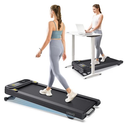 UREVO 3S Smart Walking Treadmill, 9-Level Auto Incline, 0.8-6KM/h Speed, 120kg Load-Bearing, LED Display, App Control