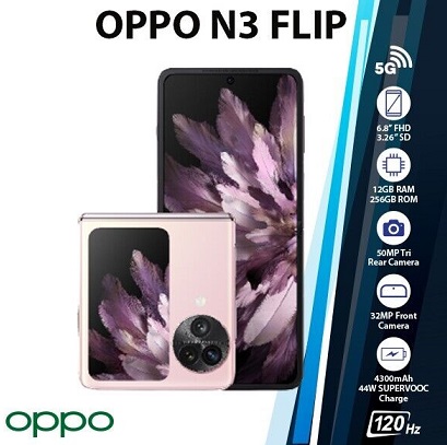 OPPO Find N3 Flip 5G Smartphone 12GB+256GB Dual SIM Android Mobile Phone - PINK (Global)