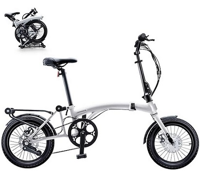 iGOGOMi ALPS Folding Electric Bike for Adults-Li-ion 6.8Ah/350Wh Battery -16\