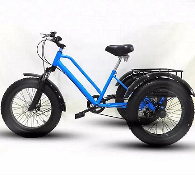 High Carbon Steel 7 Speed 20in Fat Tire Pedal Tricycle Trike Bicycle