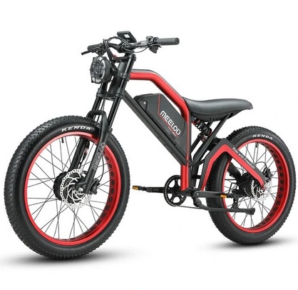 MEELOD XT600DM Electric Bike 48V 25Ah Battery 750W*2 Dual Motors 26inch Snow Tires 55-85KM Max Mileage 200KG Max Load Electric Bicycle