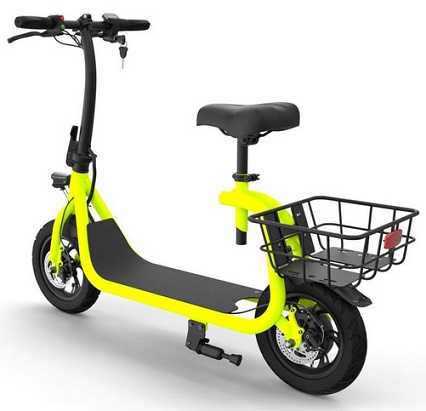 GlareWheel EB-NTEC1 Green Commuting Electric Bike/Scooter 12 inch Wheel 12-15 Miles Range