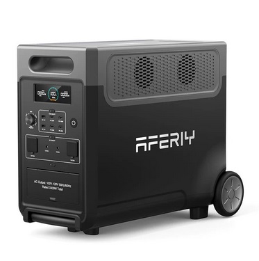 Aferiy P310 Portable Power Station 3840Wh LiFePO4 Solar Generator 3600W AC Output, UPS Pure Sine Wave Fully Recharge in 1.5 Hours 13 Output Ports, LCD Screen with Rolling Wheels