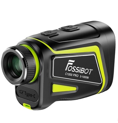 FOSSiBOT C1000 Pro Golf Rangefinder, Green & Red OLED Display, 0.06s Measure Speed, 1000m Measurement Range, 6X Magnification, IP54 Waterproof