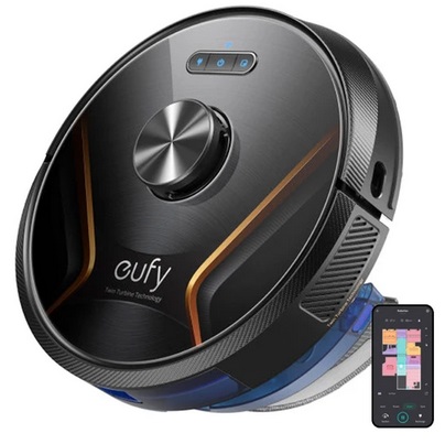 eufy by Anker RoboVac X8 Hybrid Robot Vacuum Cleaner, 2 in 1 Vacuum and Mop, 2x2000Pa Suction Power, Twin Turbine Technology, Laser Navigation, 400ml Dust Box, Up to 180 Mins Runtime, App/Voice Control