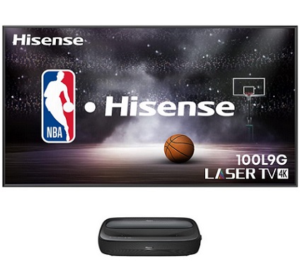 Hisense 100L9G-CINE100A 4K UHD Laser TV, Triple-Laser UST Ultra Short Throw Projector with 100\