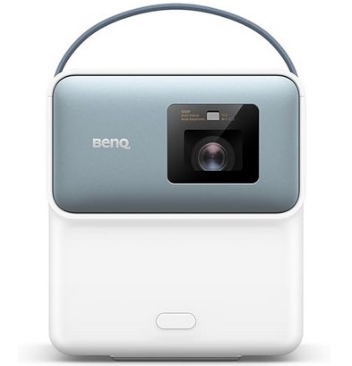 BenQ GP100A Portable Projector 1000 ANSI Lumens, 1080p, AndroidTV 11 & Netflix Pre-loaded, Autofocus & Auto 2D Keystone, 20W 2.1CH Speaker, Bluetooth, Chromecast & AirPlay + Carry Case, white