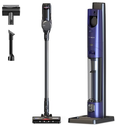 Tineco Pure ONE Station FurFree Cordless Vacuum Cleaner with 3L Auto Dust Base, Smart Stick Vacuum Cleaner Powerful Suction & Lightweight, ZeroTangl Brush for Hard Floor, Carpet & Pet Hair, Blue