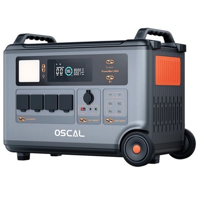 Blackview Oscal PowerMax 3600 Rugged Power Station, 3600Wh to 57600Wh LiFePO4 Battery, 14 Outlets, 5 LED Light Modes, Morse Code Signal
