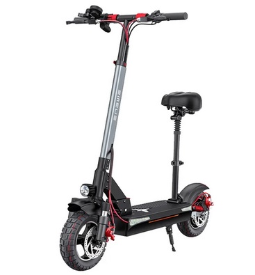 ENGWE Y600 Folding Electric Scooter 600W Motor, 43.5miles Range, 48V 18.2Ah Battery, 10*4-inch Fat Tires, 28mph Max Speed, Mechanical Disc Brake, Detachable Seat