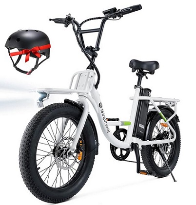 isinwheel U7 Electric Bike 500W Cargo Ebike 20 mph Top Speed Adult Electric Bicycles 55 Miles Range E Bike, 48V 500Wh Removable Battery, 7 Speed Gearshift, 20\