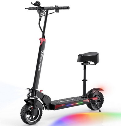 EVERCROSS H5 Electric Scooter with 800W Motor, Up to 28MPH & 25 Miles-10\'\' Solid Tires, 48V 10Ah Battery,E-Scooter with Seat & Dual Braking