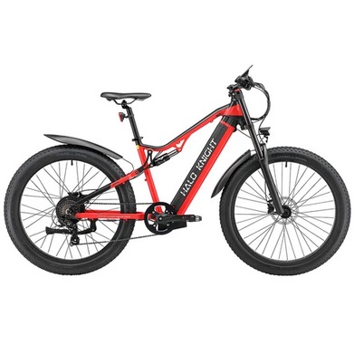 Halo Knight H03 Electric Bike  27.5 inch Tire 1000W Motor, 48V 19.2Ah Battery, 50km/h Max Speed, 90km Max Range, Hydraulic Brakes, Shimano 7-speed - Red