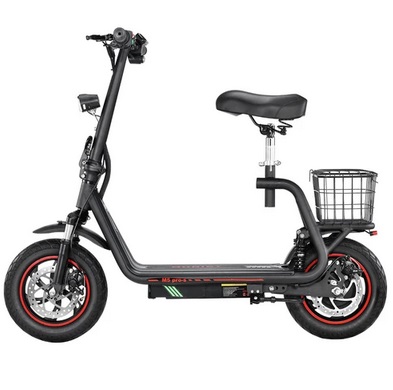 2024 BOGIST M5 Pro-S Electric Scooter with Seat, 500W Motor, 12 Inch Pneumatic Tire, 48V 13Ah Battery, 48km/h Max Speed, 35km Max Range, Disc Brake - Black