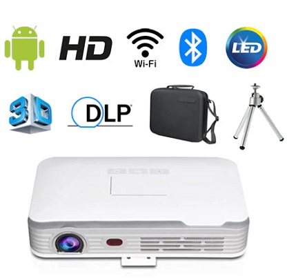 Pico Genie M550 Plus 3.0 LED Ultra Portable Projector (Android 9.0, 3900 Lumens, Shorter Throw, HD, Smart TV)
