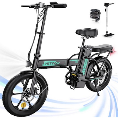 HITWAY BK5M Folding Electric Bike with 500W Motor 36V/12Ah Removable Battery 16\
