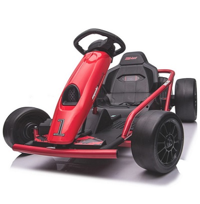 Kids Republic 24V Electric GoKart ‎HLY8888  Outdoor Racer Drifter Go Kart Drift Car for Kids and Adults with Upgraded Design (Red)