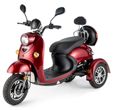 VELECO ZT63 Retro Italian Style 3 Wheeled  ELECTRIC MOBILITY SCOOTER 650W - RED