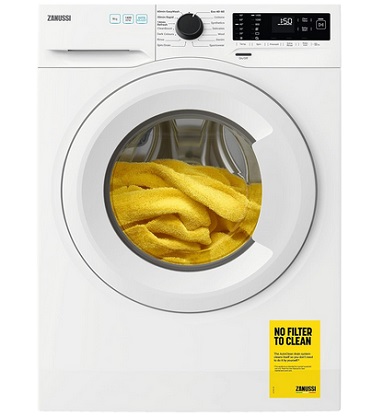Zanussi ZWF942E3PW Washing Machine, 9 kg Load, 1400rpm Spin, AutoAdjust Function, Energy Saving Eco-Cycles, CleanBoost Steam Care, Quick Wash, FlexiTime, White [Energy Class C]