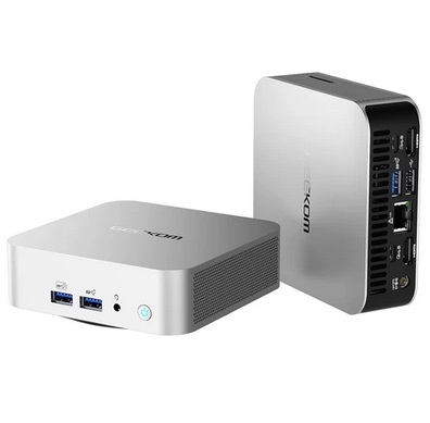 GEEKOM A8 AI Mini PC, AMD Ryzen 9 8945HS 8 Cores Max 5.2GHz, 32GB DDR5 5600MHz RAM 2TB SSD, USB3.2 Type-C(8K@30Hz) + USB4.0 Type-C(8K@30Hz) + 2*HDMI2.0(4K@60Hz) Four Screen Display, WiFi 6E Bluetooth5.2, 3*USB3.2 1*USB2.0 1*2.5Gbps LAN 1*Headset Jack