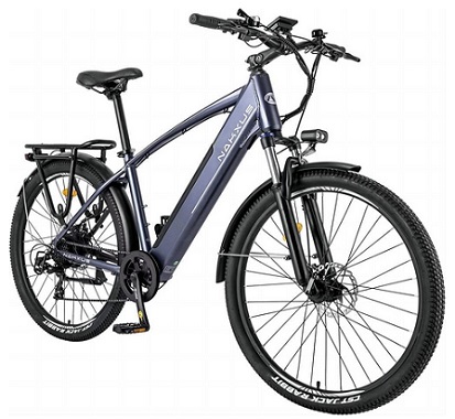 Nakxus 27M204 E-bike, Electric Bike 27.5\'\' trekking bike e-city bike with 36V 12.5Ah lithium battery for long range up to 100KM, 250W motor, EU-compliant folding bike with app