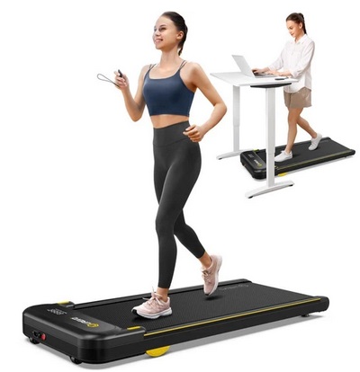UREVO Spacewalk E4 Treadmill, 1-6KM/h Speed, 120kg Max Load, 2.25HP Motor, <45dB Low Noise, 102*38cm Walking Area, Double Shock Absorption, LED Display, Remote Control