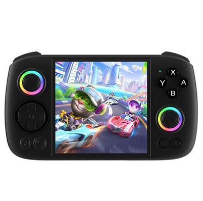 ANBERNIC RG Cube Game Console, 256GB TF Card 9000+ Games, 8GB LPDDR4X RAM 128GB UFS2.2 Storage, Android 13, 3.95-inch IPS Touchscreen 720*720, 5G WiFi Bluetooth 5.0, Moonlight Streaming, 7 Hours of Playtime, RGB Light - Black