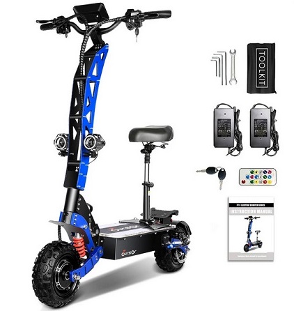 TOURSOR E8P Electric Scooter 3000W*2 Dual Motors 60V 35AH Battery 11inch Off-Road Tires 120KM Max Mileage 150KG Max Load Folding E-Scooter