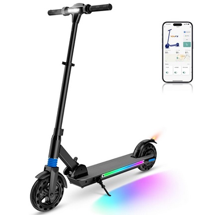E-RIDES F8 Folding Kids Electric Scooter for Ages 8-16, 8\'\' Tire, Adjustable Speed and Height, 25 Km/h & 20 Km Range E-Scooter