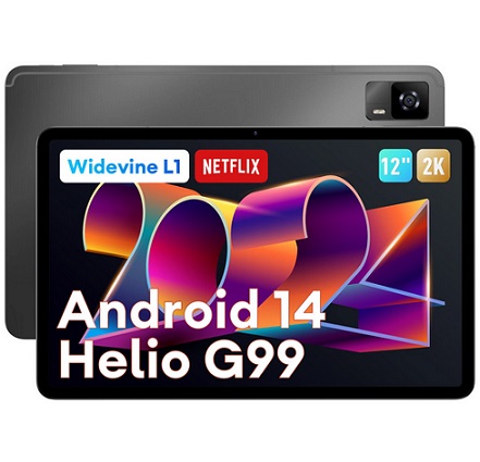 HEADWOLF HPad 6 Helio G99 Octa Core 8GB+12GB RAM 256GB ROM Netflix Widevine L1 4G LTE 12 Inch 2K Screen Android 14 Tablet