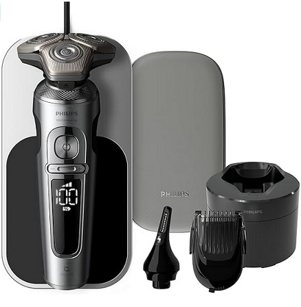Philips Shaver Series 9000 Prestige Wet and Dry Electric Shaver for Men with SkinIQ (Model SP9885/35)