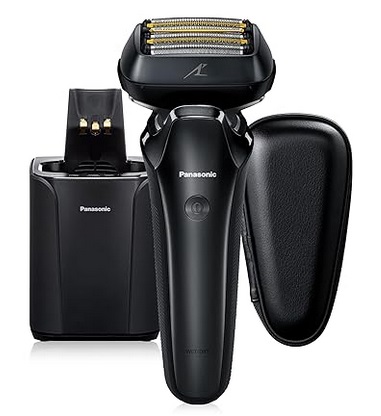 Panasonic Electric Razor for Men, Electric Shaver, ARC6 Six-Blade Electric Razor with Premium Automatic Cleaning and Charging Station, ES-LS9A-K (Black)