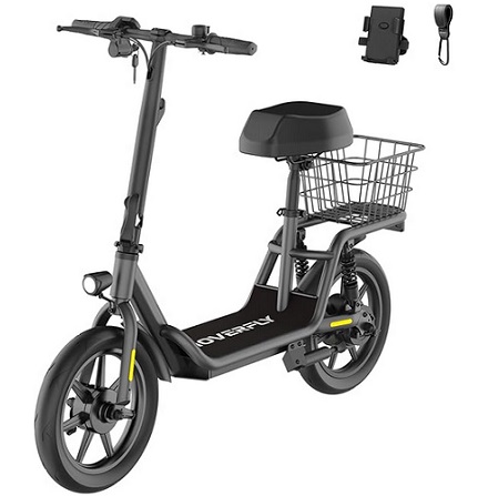 Hoverfly Z5 Electric Scooter with Seat for Adult, 18.6Miles Range&15.5Mph Power by 400W Motor, 14\